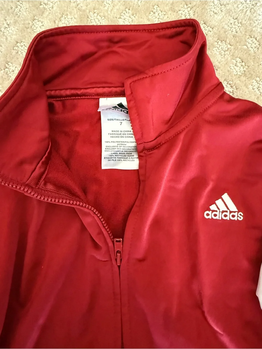 adidas Red Kids 2-Piece Track Jacket & Pants Set